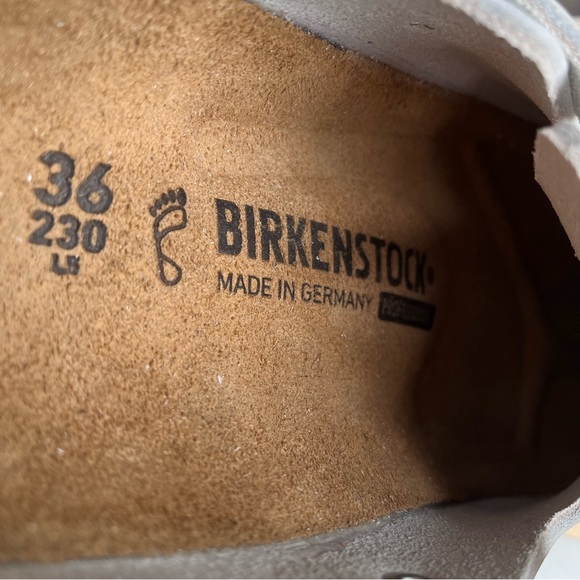 Birkenstock Boston Super Grip White Leather Clog Mules NWB Sz 36( 5-5.5 U.S.) - Picture 4 of 15